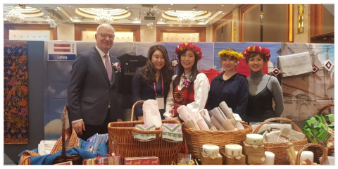 Charity bazaar organized by the Seoul International Women's Association and the Korean diplomatic community